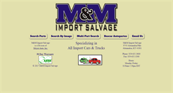 Desktop Screenshot of mmimportsalvage.com