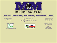 Tablet Screenshot of mmimportsalvage.com